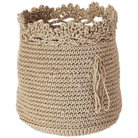 Heritage Lace Mode Crochet Basket with Trim, Tan - Set of 3, 3PK MC-1050TN